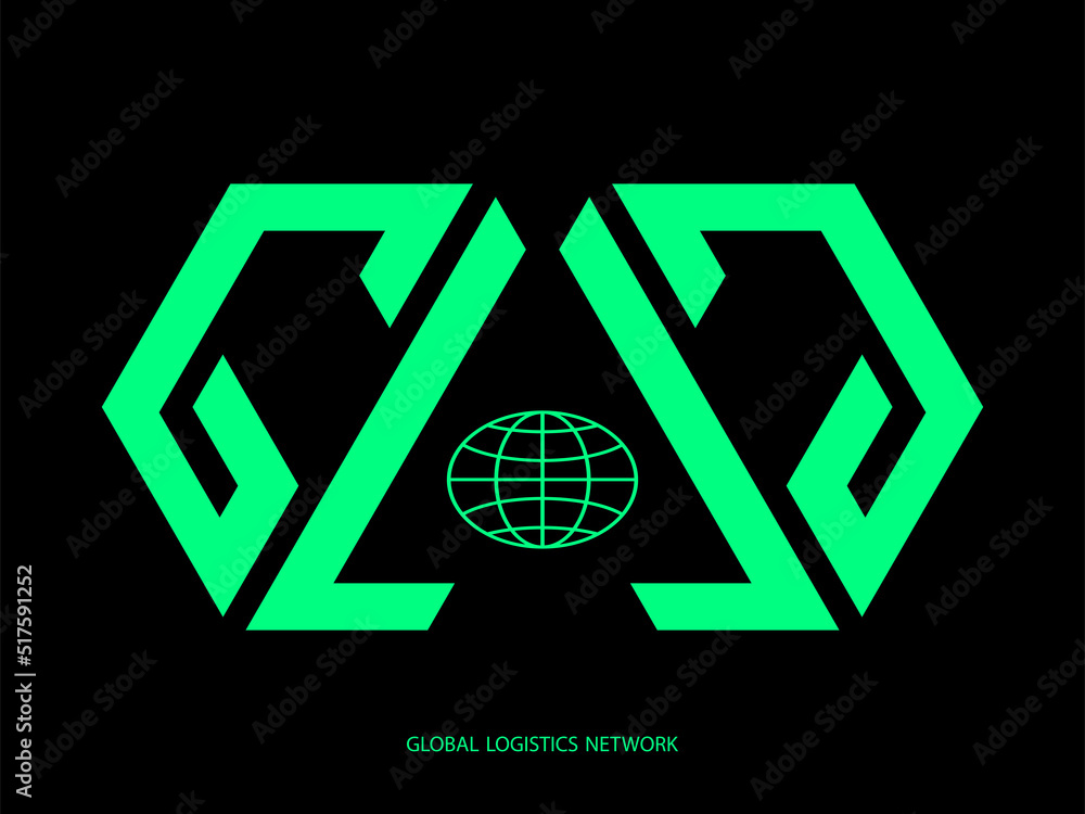 Global logistics concept logo. Abstract logo for a business company
