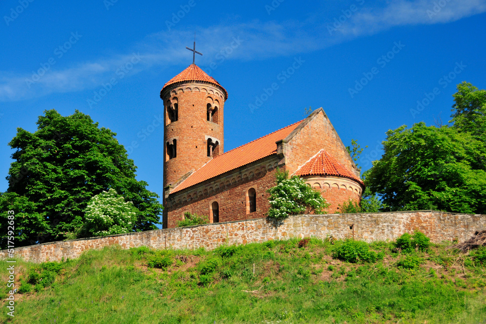 Roman Church of Saint Gilles from XII century. Inowlodz, Lodzkie Voivodeship, Poland