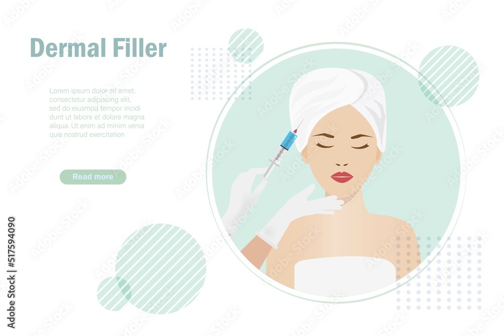 Aesthetic doctor hand inject dermal filler to facial skin of beautiful woman. Idea for aesthetic medicine, plastic surgery, cosmetology treatment, professional anti aging business. Aesthetic doctor hand inject dermal filler to facial skin of beautiful woman. Idea for aesthetic medicine, plastic surgery, cosmetology treatment, professional anti aging business.
