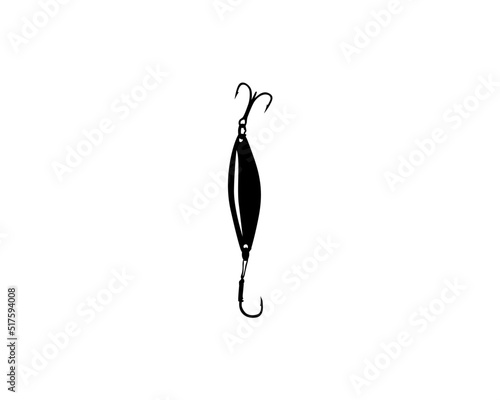 Bait Fishing Vector Logo Design photo