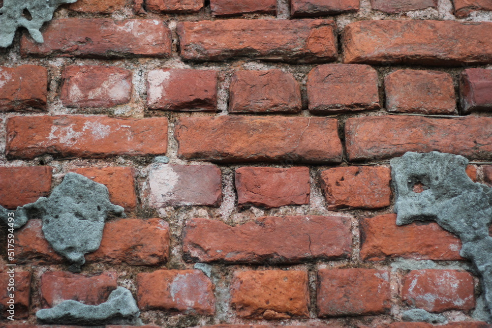 Obraz premium Rustic red brick wall texture background