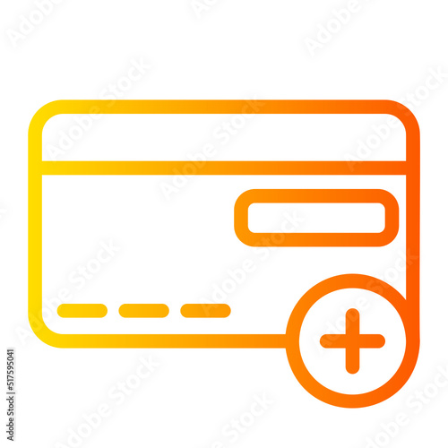 no credit card gradient icon