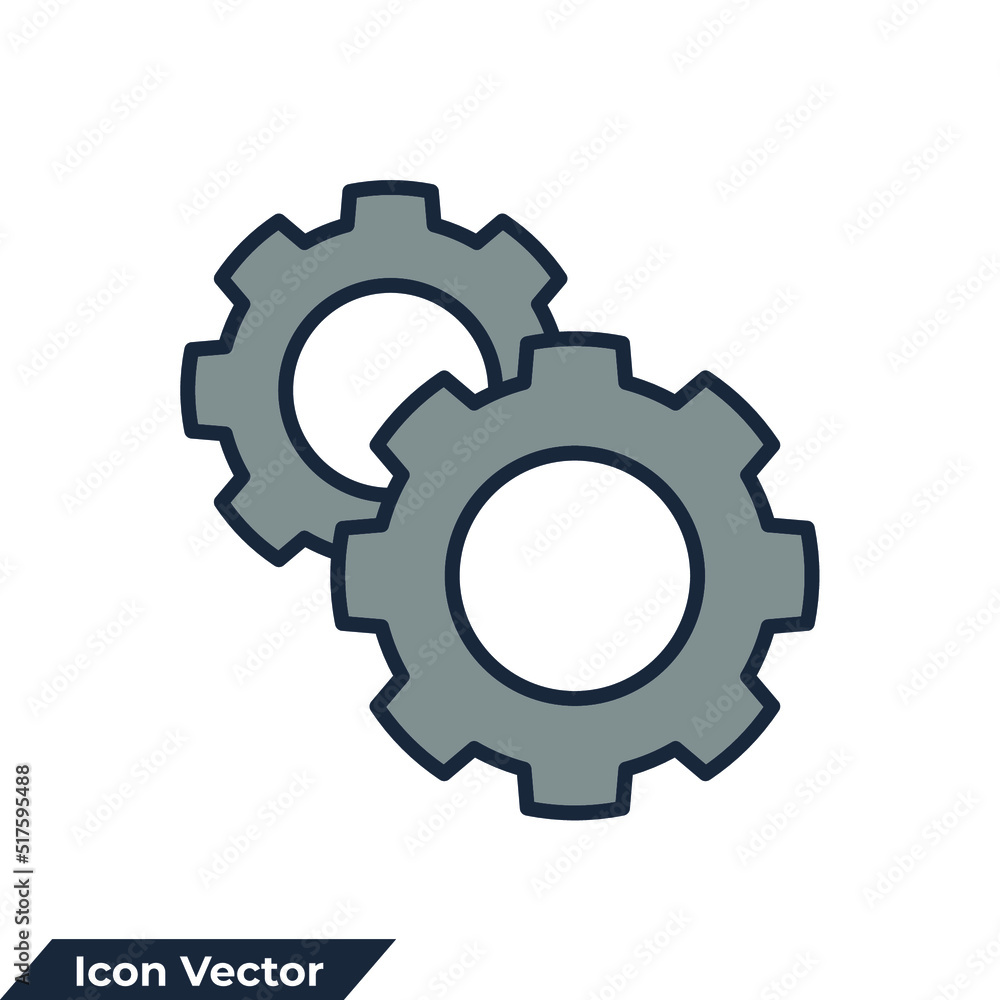processing icon logo vector illustration. cogwheel and process symbol template for graphic and web design collection processing icon logo vector illustration. cogwheel and process symbol template for graphic and web design collection