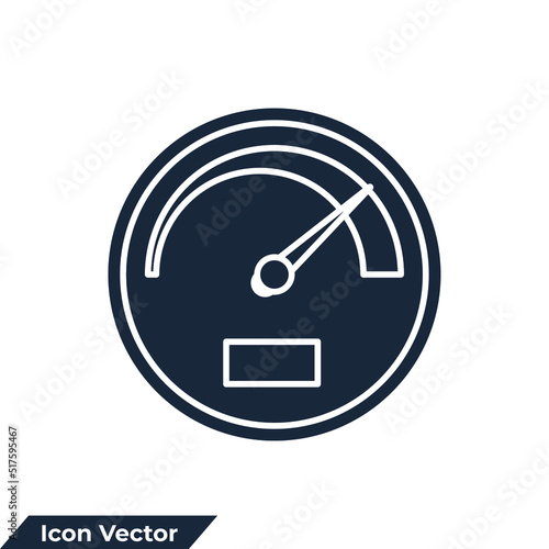 velocity icon logo vector illustration. speedometer symbol template for graphic and web design collection