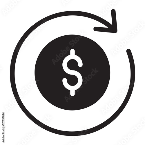 cashback glyph icon