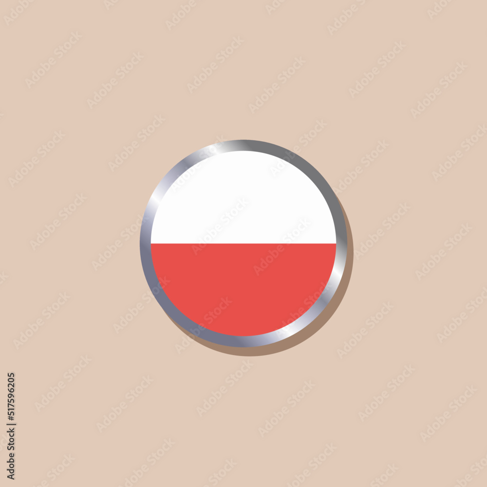 Illustration of Poland flag Template Illustration of Poland flag Template