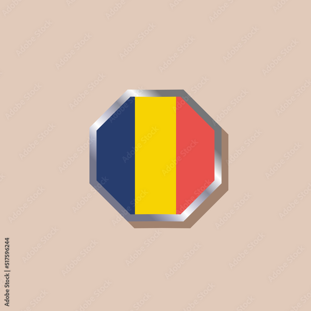 Fototapeta premium Illustration of Romania flag Template