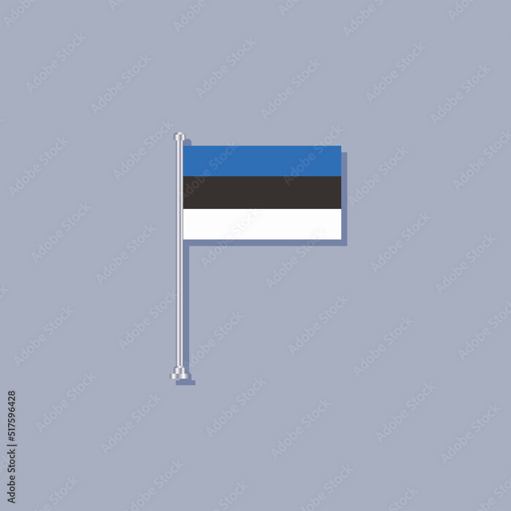 Illustration of Estonia flag Template Illustration of Estonia flag Template