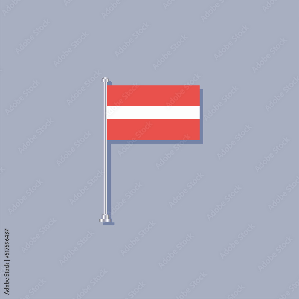 Illustration of Latvia flag Template Illustration of Latvia flag Template