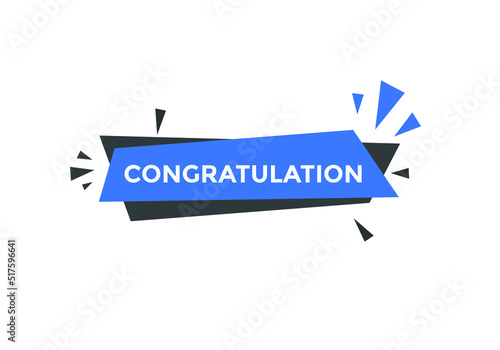 Free Download congratulation text button. congratulation speech bubble. label sign template
 - GFXLoad
