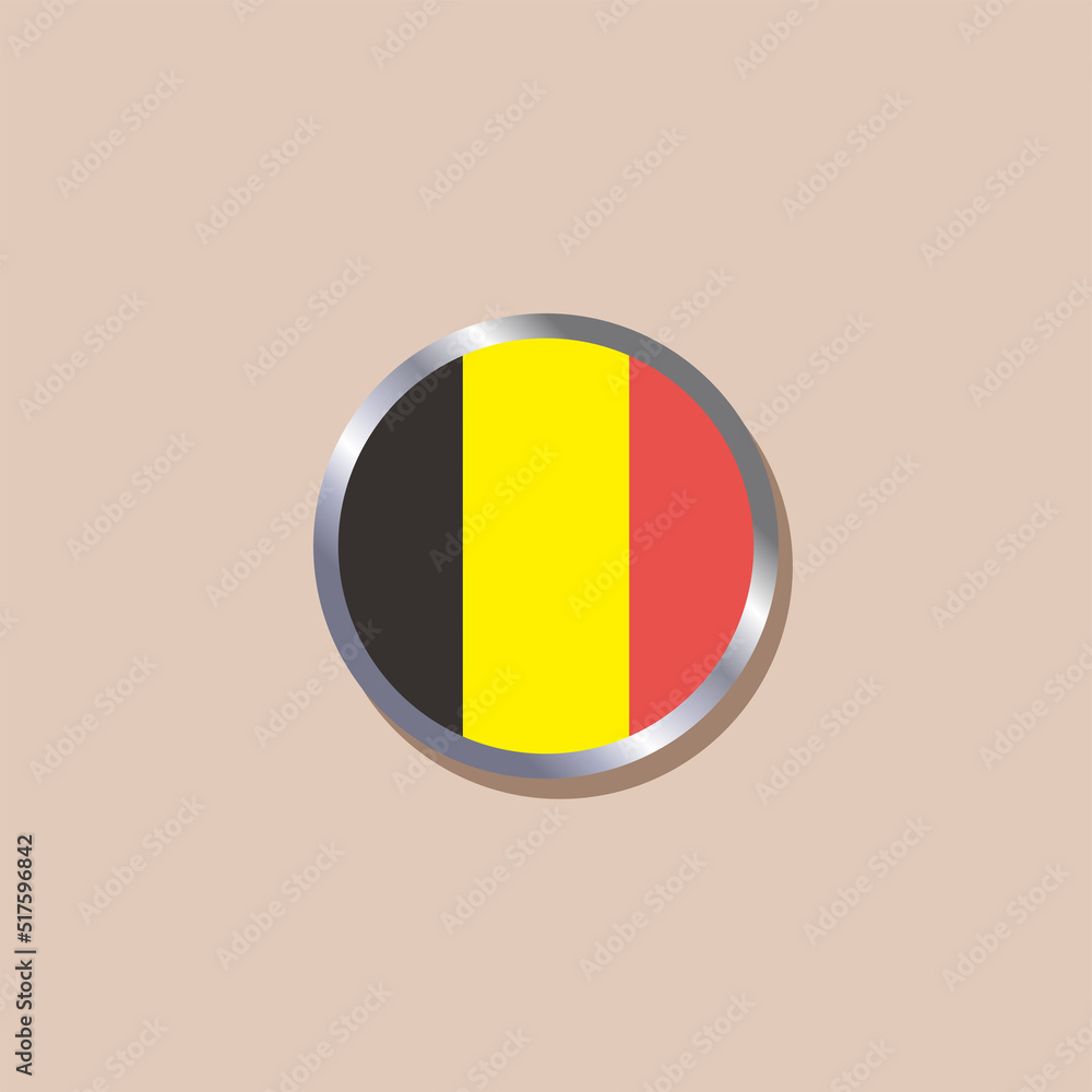 Fototapeta premium Illustration of Belgium flag Template