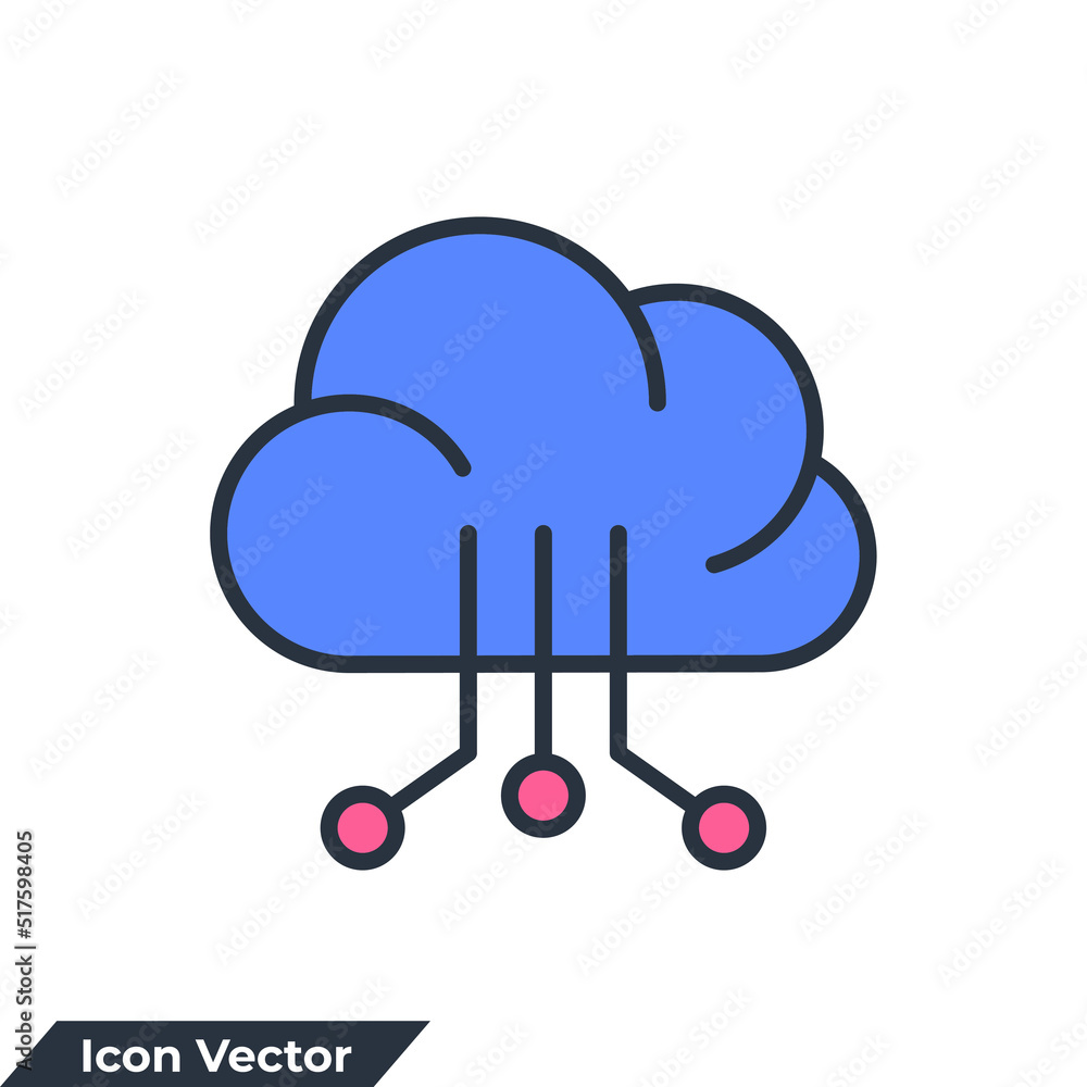 cloud tech icon logo vector illustration. Cloud technology symbol template for graphic and web design collection cloud tech icon logo vector illustration. Cloud technology symbol template for graphic and web design collection