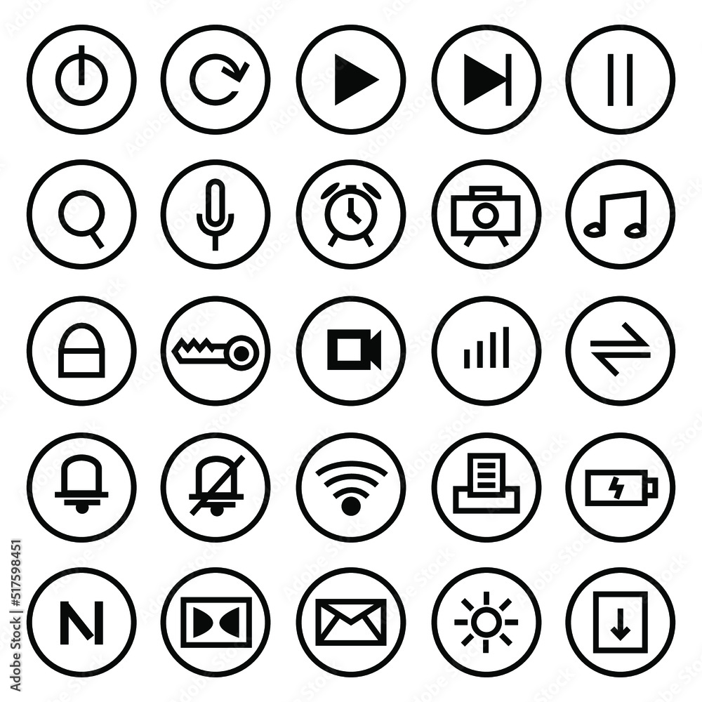 set of icons set of icons