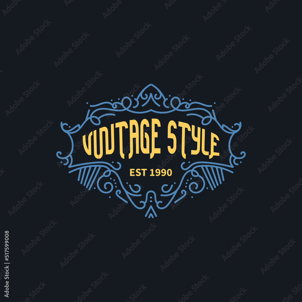 Obraz premium vintage logo template. retro logo template