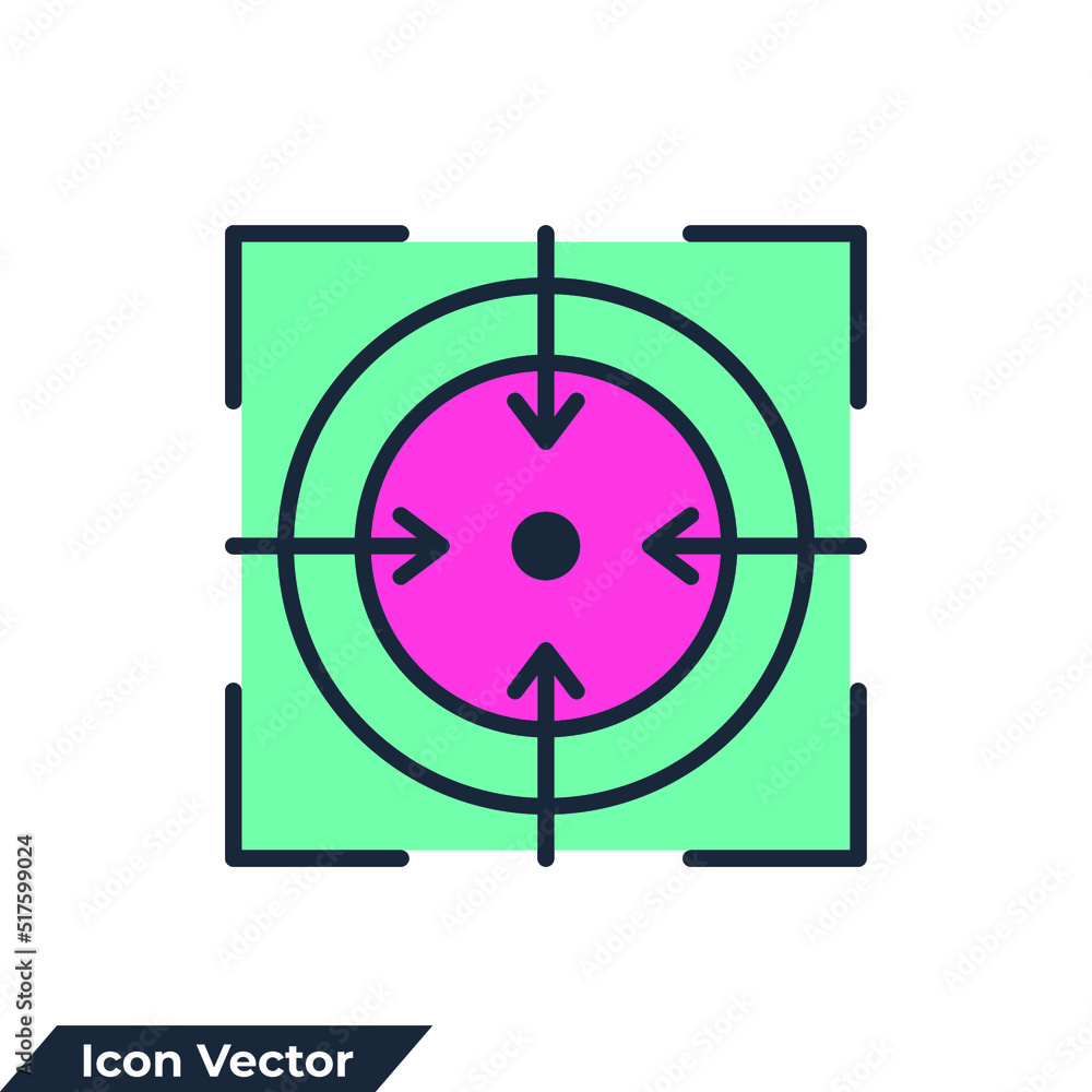 focus icon logo vector illustration. target symbol template for graphic and web design collection focus icon logo vector illustration. target symbol template for graphic and web design collection