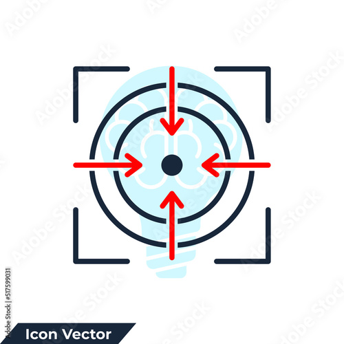 focus icon logo vector illustration. target symbol template for graphic and web design collection