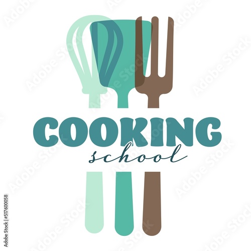Kitchenware and cutlery cooking school or classes isolated icons vector