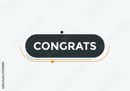 congrats text symbol. congrats text web template Vector Illustration. 
