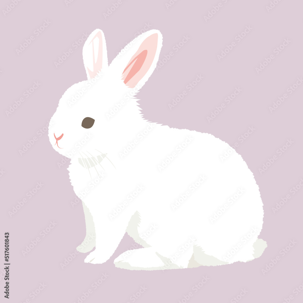 ウサギ(左向き)のイラスト ウサギ(左向き)のイラスト
