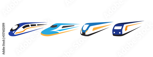 Fast train icon set design template vector illustration