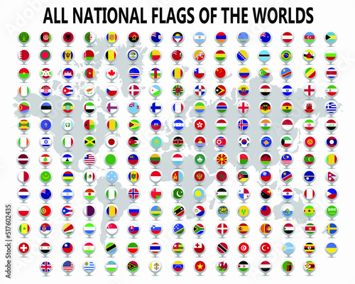All national flags countries of the world.