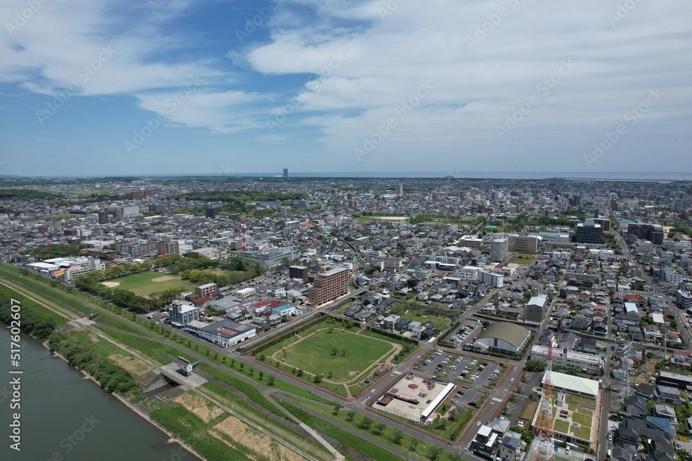 Fototapeta premium 宮崎市内空撮