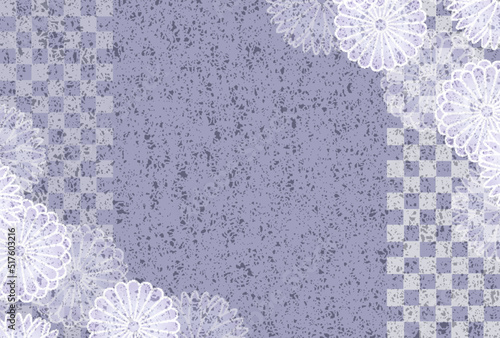 和柄　菊文様　喪中　背景