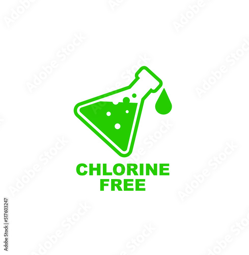 chlorine free icon on white background