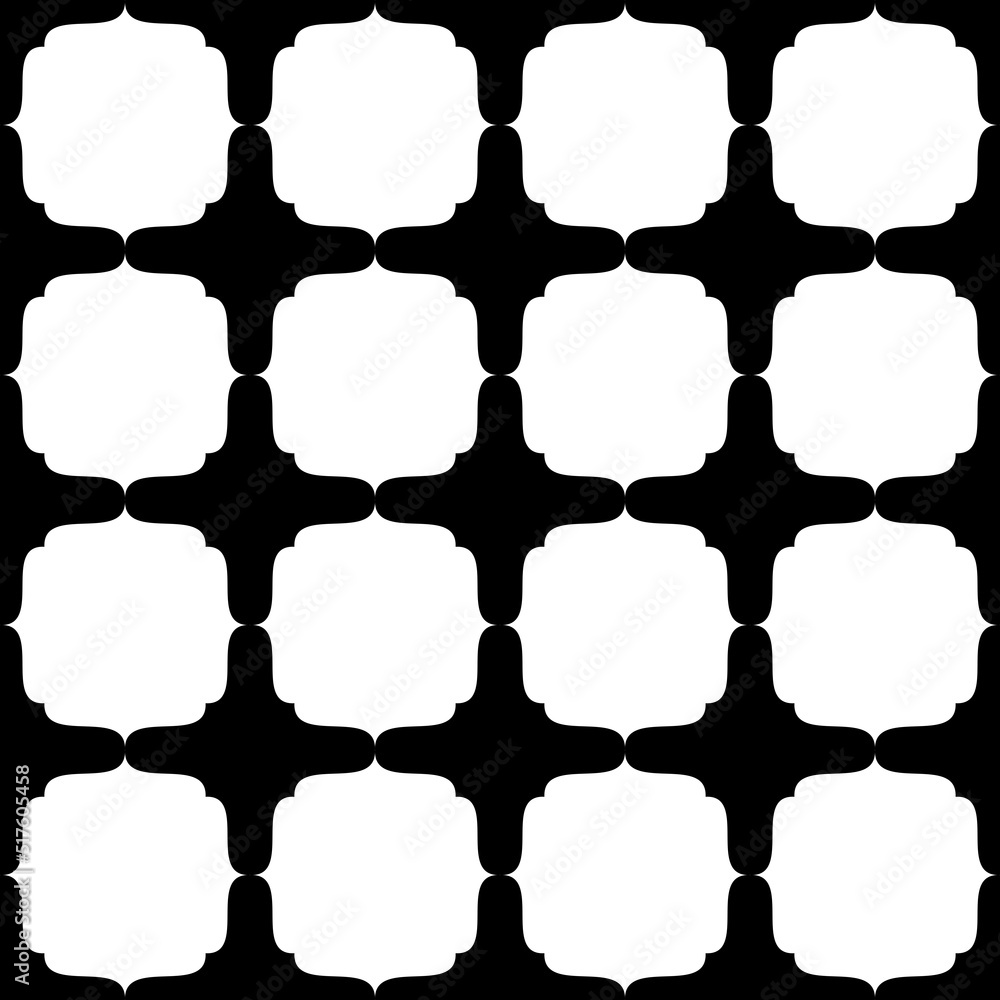 Naklejka premium Abstract Black White Seamless pattern. Modern stylish texture with Bold stripes. Geometric abstract background.Cute abstract geometric shape pattern design in black and white. Repeat seamless.