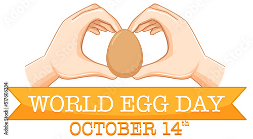 World Egg Day October 14 Banner Design