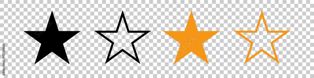 Various star icon set. Vector. Various star icon set. Vector.