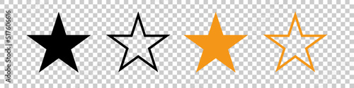 Various star icon set. Vector.