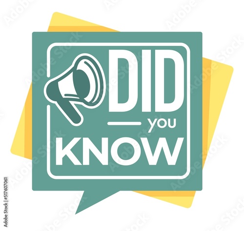 Question or interesting fact did you know isolated icon vector information