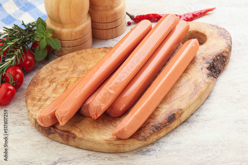 Boiled Pork sausages for brakfast photo