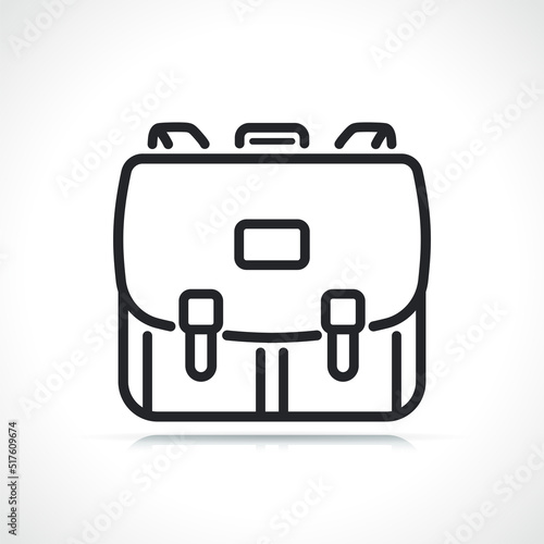 backpack or schoolbag line icon photo