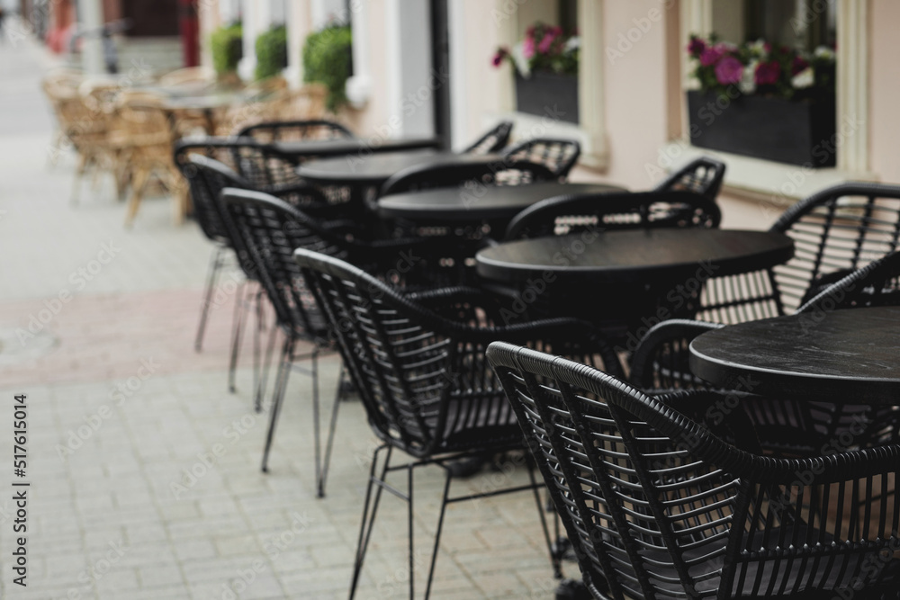 Naklejka premium traditional european cafe