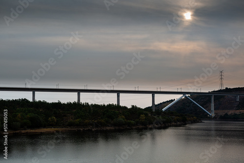 Agavanzal viaduct of the high-speed train, Embalse and Tera River, Zamora, Spain. © LFRabanedo