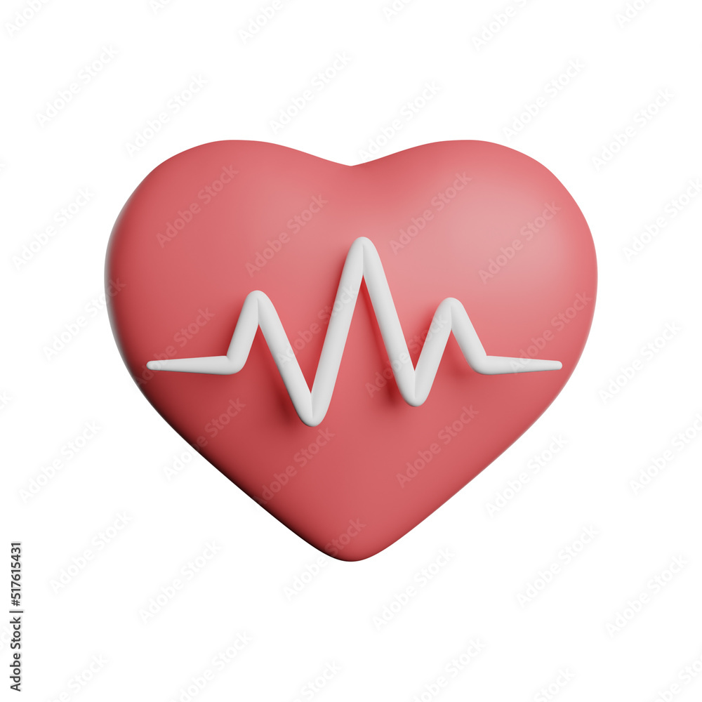 Cardiogram 3D Rendering Illustration Medical Cardiogram 3D Rendering Illustration Medical
