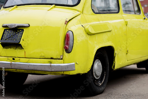 classic yellow car