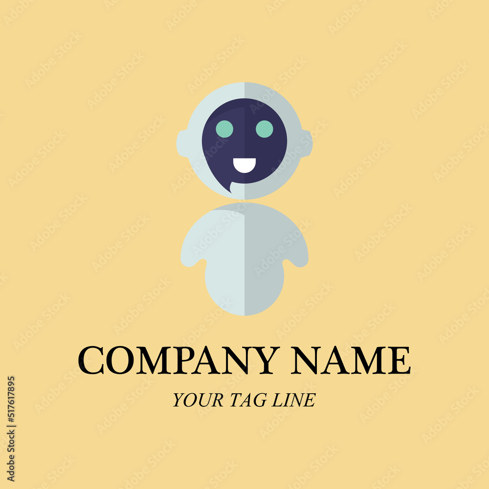 robot and logo symbol vector robot and logo symbol vector