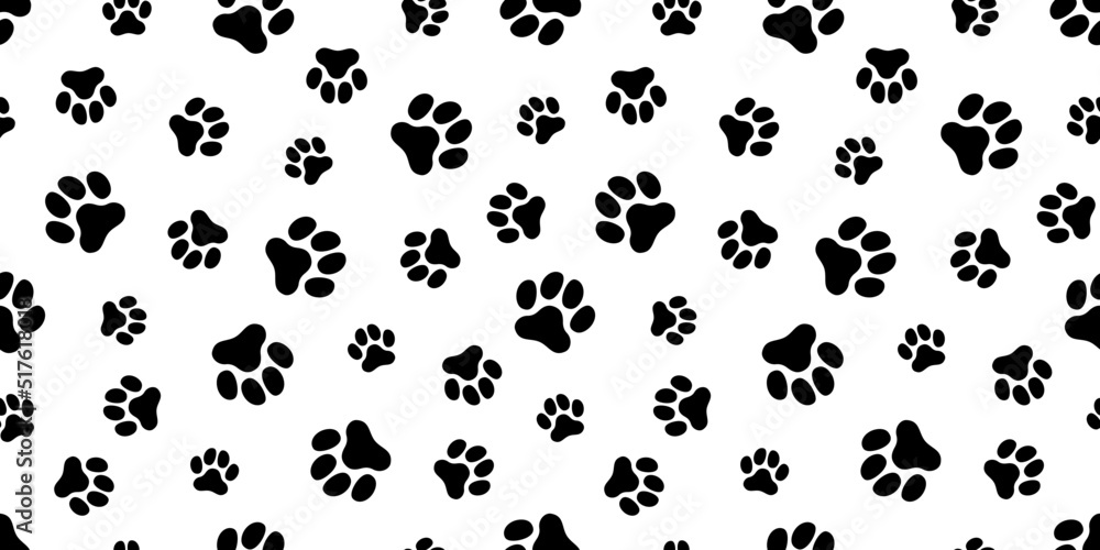 犬の足跡のパターン (Paw Prints Pattern. Vector Illustration) 犬の足跡のパターン (Paw Prints Pattern. Vector Illustration)
