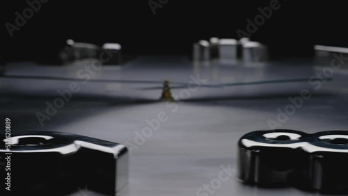 Wallpaper Mural Close-Up Of The Large Round Clock Face Rotating In A Horizontal Plane. Rotation Stops At Number Five. Torontodigital.ca