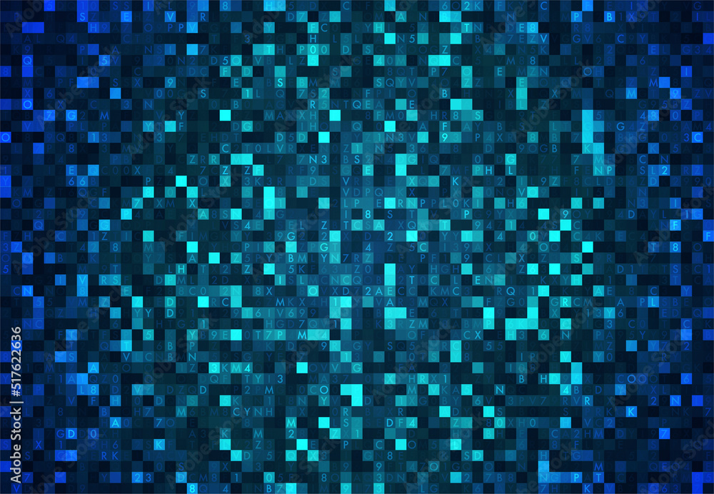 Stream of encoded data. Abstract digital code visualization Stream of encoded data. Abstract digital code visualization