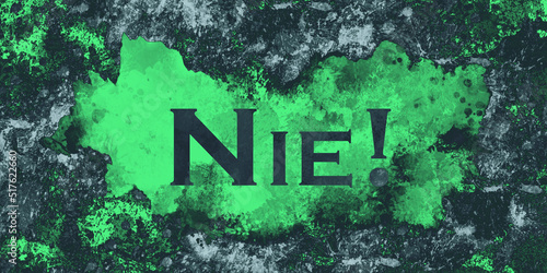 Obraz na płótnie Napis nie