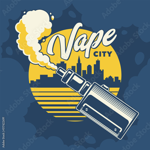 Vape City Vector Emblem