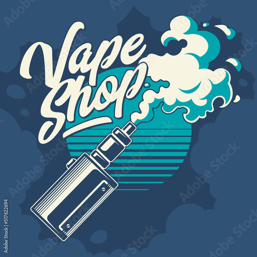 Vape Shop Vector Emblem