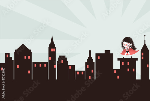 Super Girl Heroes city