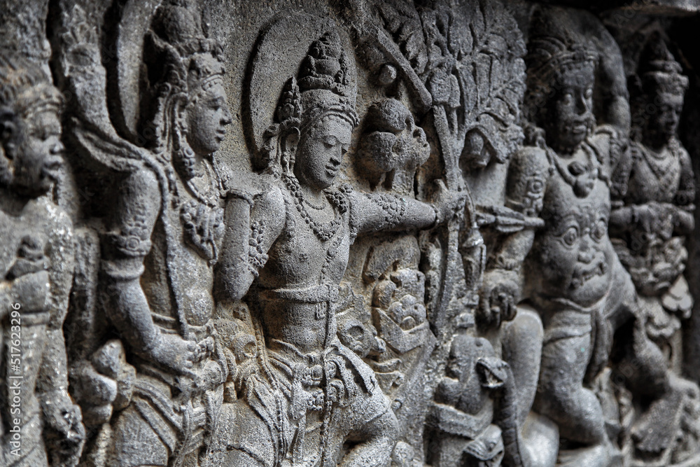 Relief in Candi Prambanan, Prambanan Temple, Yogyakarta, Central Java, Indonesia