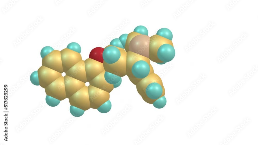 Dapoxetine molecule rotating video Full HD Dapoxetine molecule rotating video Full HD