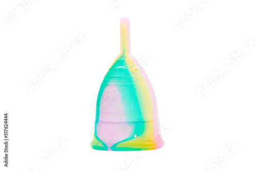 Menstrual cup on a white background